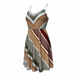 LC Lauren Conrad Chevron Striped Midi Dress